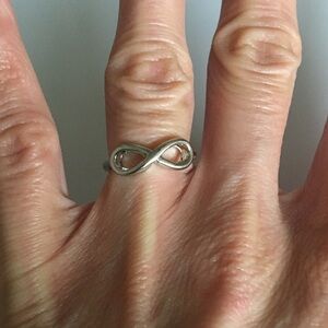 Infinity Symbol Silver Tone Ring 5